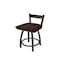 Holland Bar Stool Co 18" Low Back Swivel Vanity Stool, Pewter Finish, Dark Cherry Maple Seat 82118PWDCMpl - alternate 1